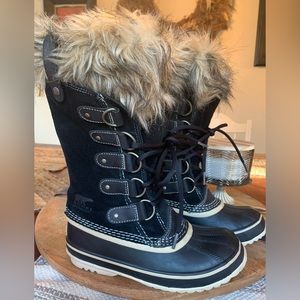 Sorel Joan of Arctic Women's Winter Snow Waterproof black Boots NL1540 Size 5
